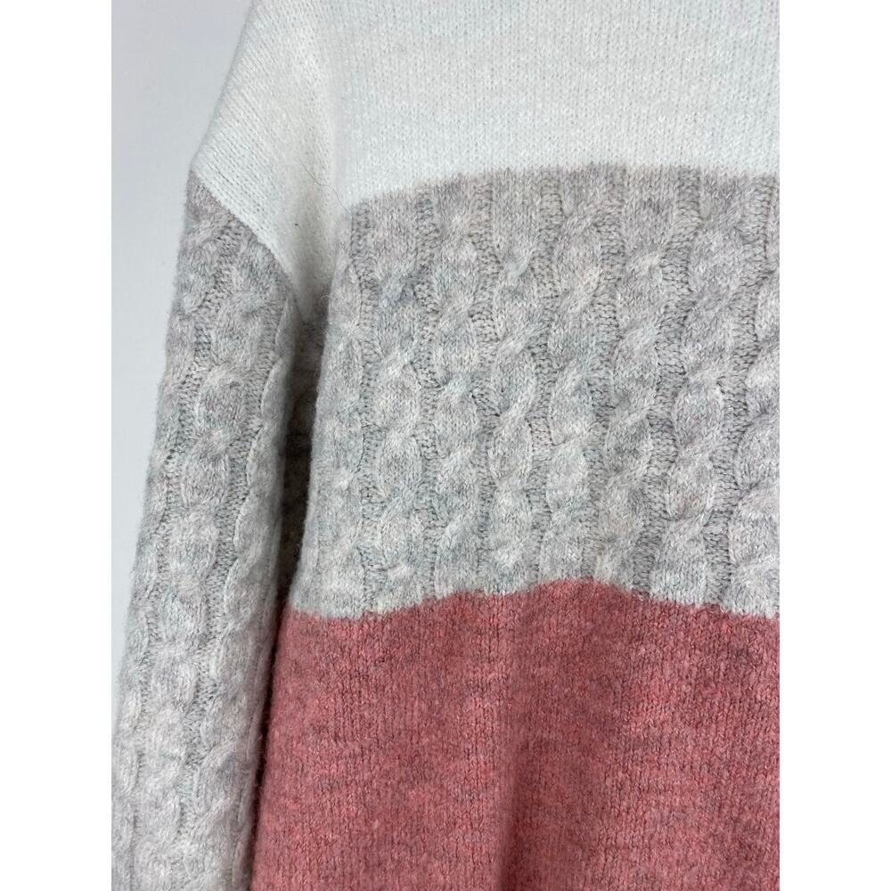 Anthropology Twine And String L Cream Gray Peach … - image 2